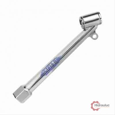 180 mm Bico duplo curto para encher pneus, com retenção, em zamac.