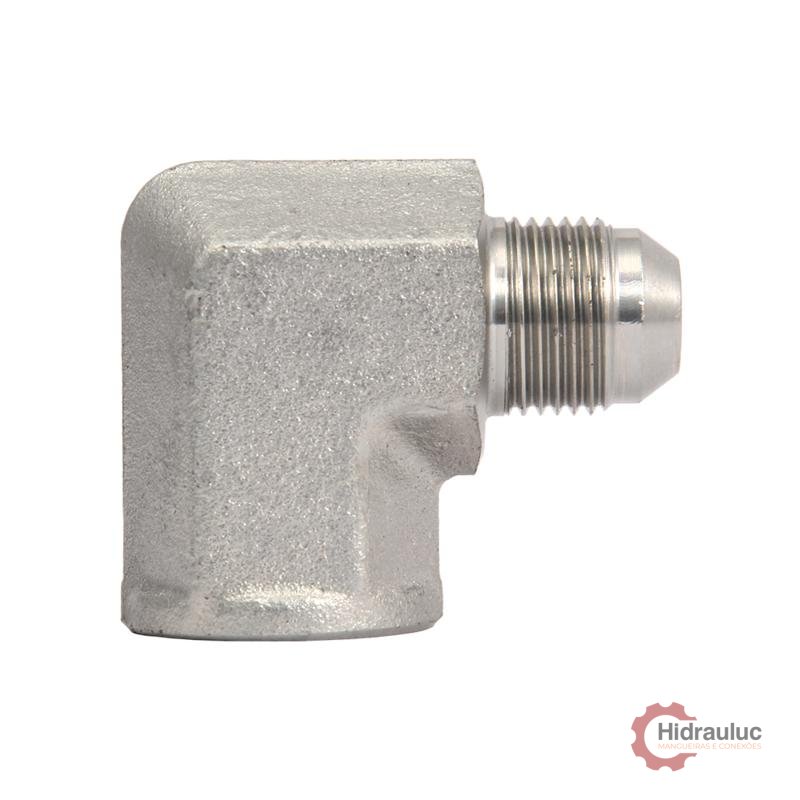 Adaptador 90° JIC x Fêmea NPT