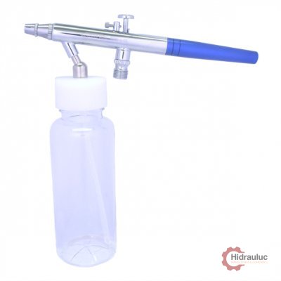 Aerógrafo dupla ação, caneca plástica 100 ml –bico 0,5mm