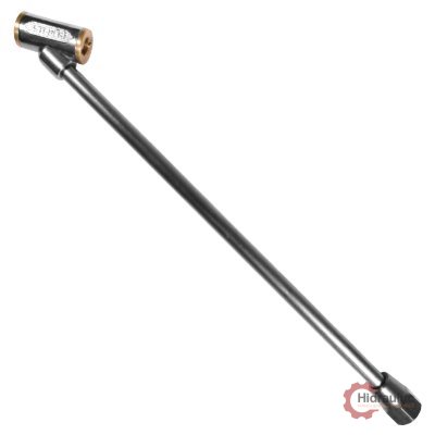 Bico duplo p/ encher pneus (longo), c/ retenção, entrada ¼ BSP. Comp. 250 mm