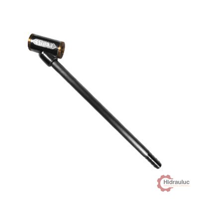 ¼ BSP. Comp. 250 mm Bico duplo p/ encher pneus c/ retenção e c/ espiga ¼”. Comp. 180