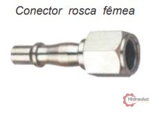 RF CONECTOR 1/4" PARA ENGATE DE SEGURANÇA TRAVAMENTO DUPLO 3/8" NPT