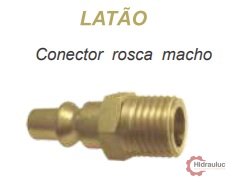 RF CONECTOR PARA ENGATE PASSAGEM DE AR 1/4" - AÇO NIQUELADO
