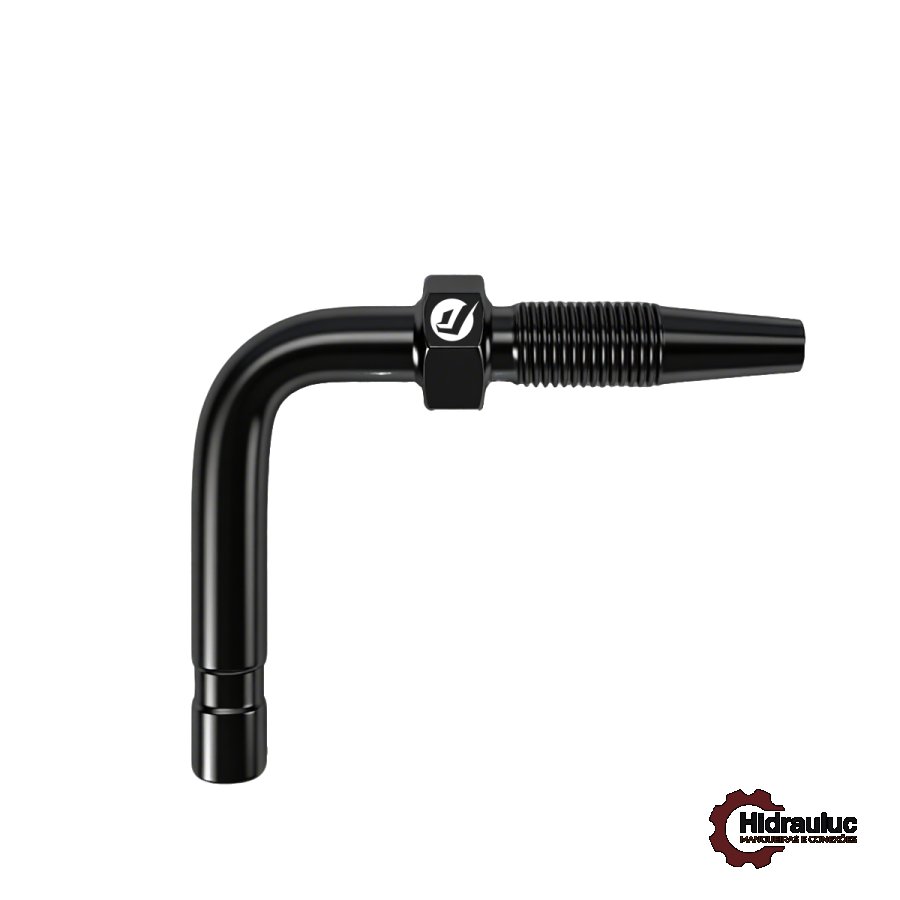 Suporte de Mangueira 90° Longo - 6mm Cromado